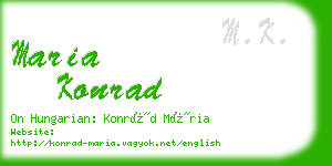 maria konrad business card